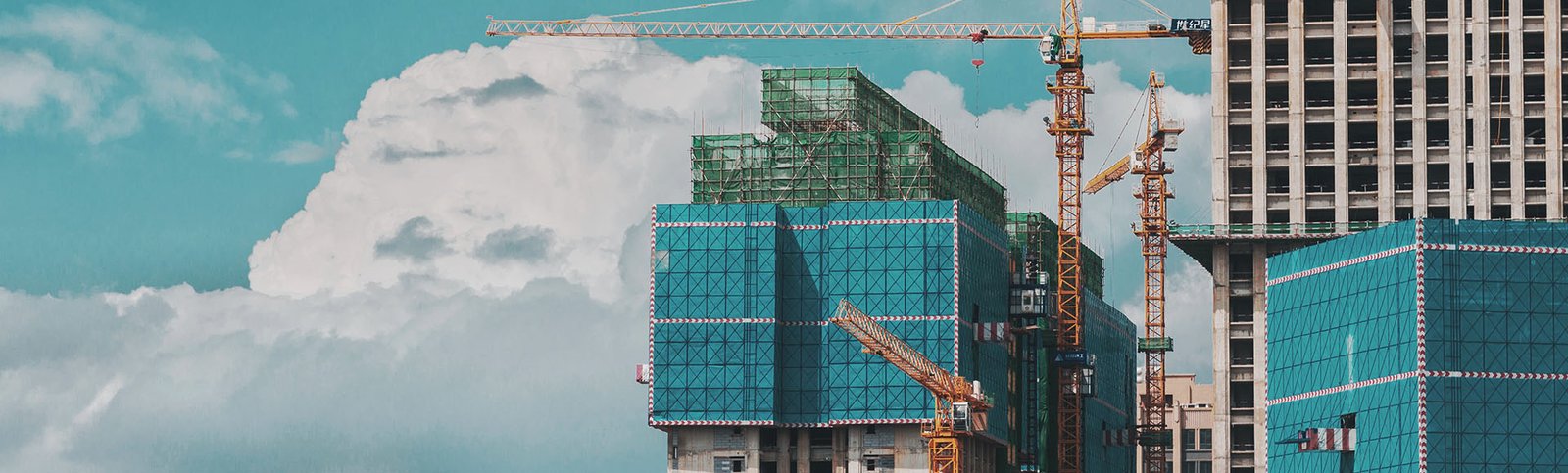 Steel construction site